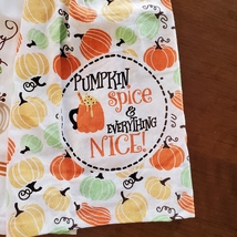 Kitchen Tie Towels, set of 2, Pumpkin Spice design, fall kitchen decor tea towel image 8
