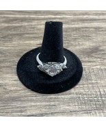 Vintage Silver Tone Glass Stone Ring Woman’s Size 10.5 KG JD - €8,45 EUR