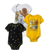 Baby Boys&#39; 3pk Star Wars Bodysuit size 0-3M NWT - $20.09