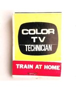 Color TV Technician Vintage Matchbook Train At Home ICS Matches Struck E19J - $14.99