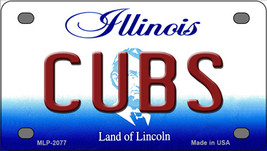 Cubs Chicago Illinois Novelty Mini Metal License Plate Tag - £11.84 GBP