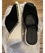 NEW Banana Republic Factory Women’s  Espadrille Wedge Sandals Black Size... - £38.55 GBP