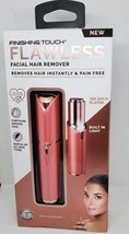 Finishing Touch Flawless Facial Hair Remover 18K Gold Plated with Light, Salmon image 2