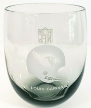 NFL St Louis Cardinals Smokey Grey High Ball Glass 12 Oz Set of 2 Vtg - $17.75