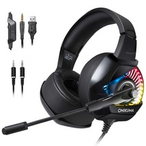 ONIKUMA Stereo Gaming Headset for PC, PS4, Xbox One, Playstation Games, Noise Ca - £21.08 GBP