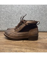 UGG Waterproof Heather Brown Leather Suede Ankle Lace Up Duck Boots Size... - €34,14 EUR