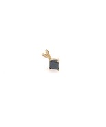 1.50ctw Princess Cut Natural AAA Black Diamond Pendant 14K Solid Yellow ... - $1,648.21 CAD