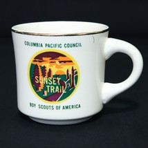 Boy Scouts VTG BSA Ceramic Mug Sunset Trail, Columbia Pacific Council Cup RARE - £49.13 GBP