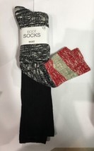 Women&#39;s Mixit Boot Socks - Black Knee High 2 Pairs New!! - £11.98 GBP