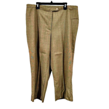 Investments II Khaki Cropped Capri Pants Plus Size 20W Brown Stretch Fla... - £6.06 GBP