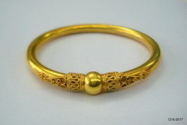 traditional design 22kt gold bangle bracelet cuff handmade gold jewelry - £2,325.14 GBP