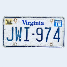 2016 United States Virginia Base Passenger License Plate JWI-974 - £13.18 GBP