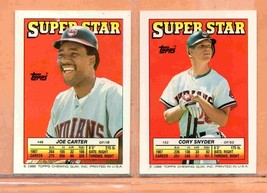 Cleveland Indians Joe Carter #49 Cory Snider #53 1988 Topps Super Star Cards ! - $0.50