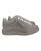 Alexander Mcqueen Multicolor Glitter Spray Oversized Sneakers In Leathe Size 36 - $342.95