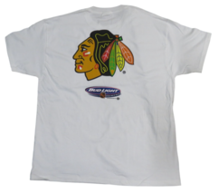 Vintage Chicago Blackhawks Bud Light T-Shirt White Men&#39;s XL 1990s NEW! - $236.61 MXN