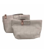 Lot of 2 VICTORIA&#39;S SECRET Woven White Logo Cosmetic Case / Makeup Pouch... - $960.41 MXN