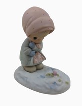 Vintage Precious Moments February Figurine Enesco 109991 Porcelain 1987 Winter - £11.87 GBP