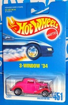 Hot Wheels Mid 1990s Release #451 3-Window &#39;34 Ford Pink w/ 7SPs - $8.00