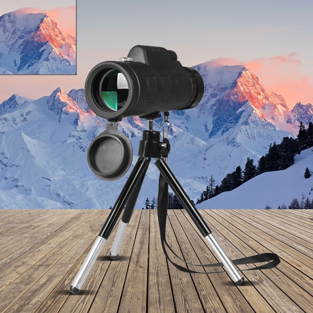 Compatible with Apple, Monocular Telescope Zoom Scope with Compass Phone Clip Tr