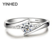 YINHED 925 Beautiful Sterling Silver with 0.5ct Cubic Zirconia Crystal L... - £18.04 GBP
