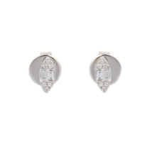 18K White Gold Cluster Diamond Studs - £405.80 GBP