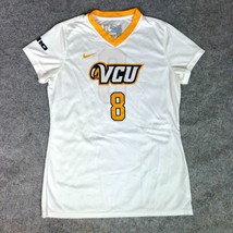 VCU Rams Womens Jersey Large White Gold Shirt Soccer Nike NCAA Logo Swoosh #8 ^ - $18.98