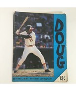 1979 Doug DeCinces Orioles Official Baseball Program - £14.90 GBP