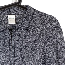 Blair Womens Sweater Jacket S Black Speckled Full Zipper Cotton Blend Cardigan - £14.01 GBP