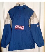 Vintage 90&#39;s Reebok NY Giants Pullover Puffer Jacket XL - $65.45