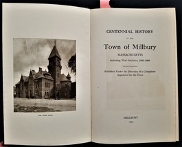 1915 antique MILLBURY ma HISTORY genealogy vital stats indian civil war railroad - £98.88 GBP