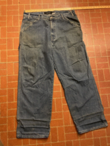 Levi&#39;s Silver Tab Carpenter Jeans Mens 38x32 Blue Denim Vintage 90s Baggy - £69.00 GBP