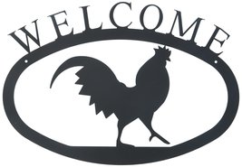 Village Wrought Iron Rooster Welcome Home Sign Large - £22.78 GBP