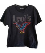 Levi&#39;s Black Neon Eagle Graphic Tee Large - £18.39 GBP