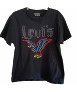Levi&#39;s Black Neon Eagle Graphic Tee Large - $23.38