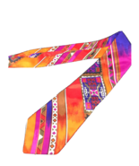 Red Fuchsia Pat Argenti Cravatte Geometric Shape &amp; Color Silk Neck Tie A... - $24.70