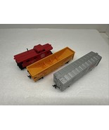 3 Vintage Tyco HO Train Cars Union Pacific Hopper Swift Freight AT&amp;SF Ca... - €10,12 EUR