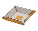 Bey Berk Yellow Leather Snap Valet with Pig Skin Tray Leather Lining - $35.95
