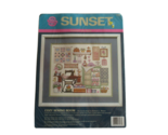 Vtg Sunset Stamped Cross Stitch Kit Dimensions 1991 Cozy Sewing Room B. ... - $20.00