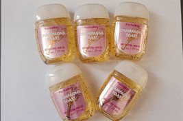 5 Bath & Body Works Champagne Toast Pocketbac Hand Sanitizer Anti Bacterial 1 oz - £11.41 GBP