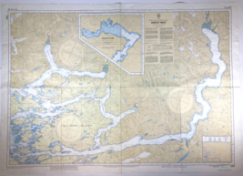 KNIGHT INLET Nautical Chart GILFORD ISLAND Map 46&quot;x33&quot; BRITISH COLUMBIA ... - £23.36 GBP