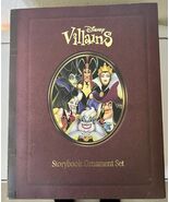 VTG Disney Villains Storybook Ornament Set 6 Piece Unused New in Box Cru... - $64.30