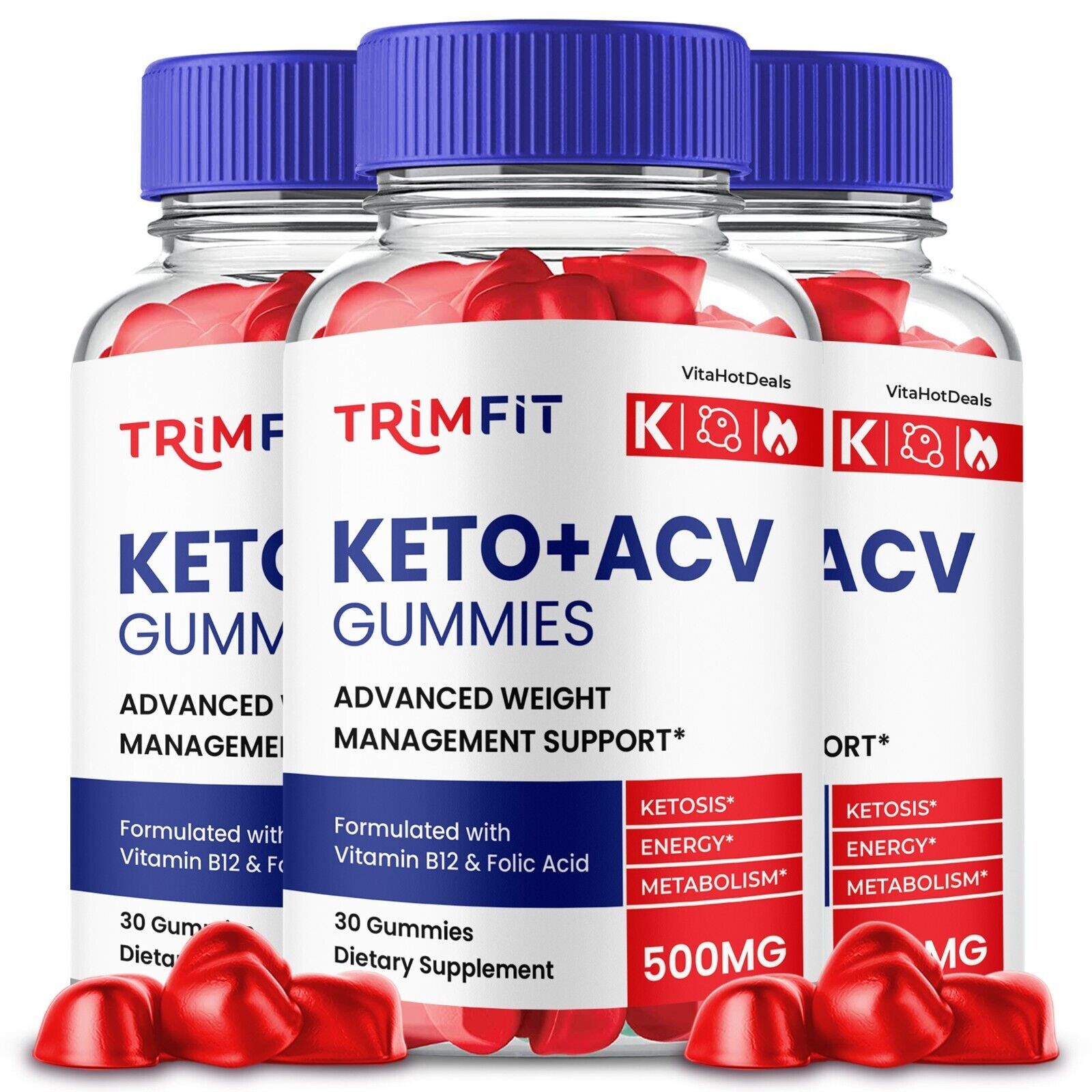 3 Pack TrimFit Keto ACV Gummies Trim Fit Keto Gummies Max Strength Official