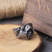 Odin Raven Ring Norse Mythology Men&#39;s Viking Wolf Stainless Steel Amulet Jewelry - £12.73 GBP