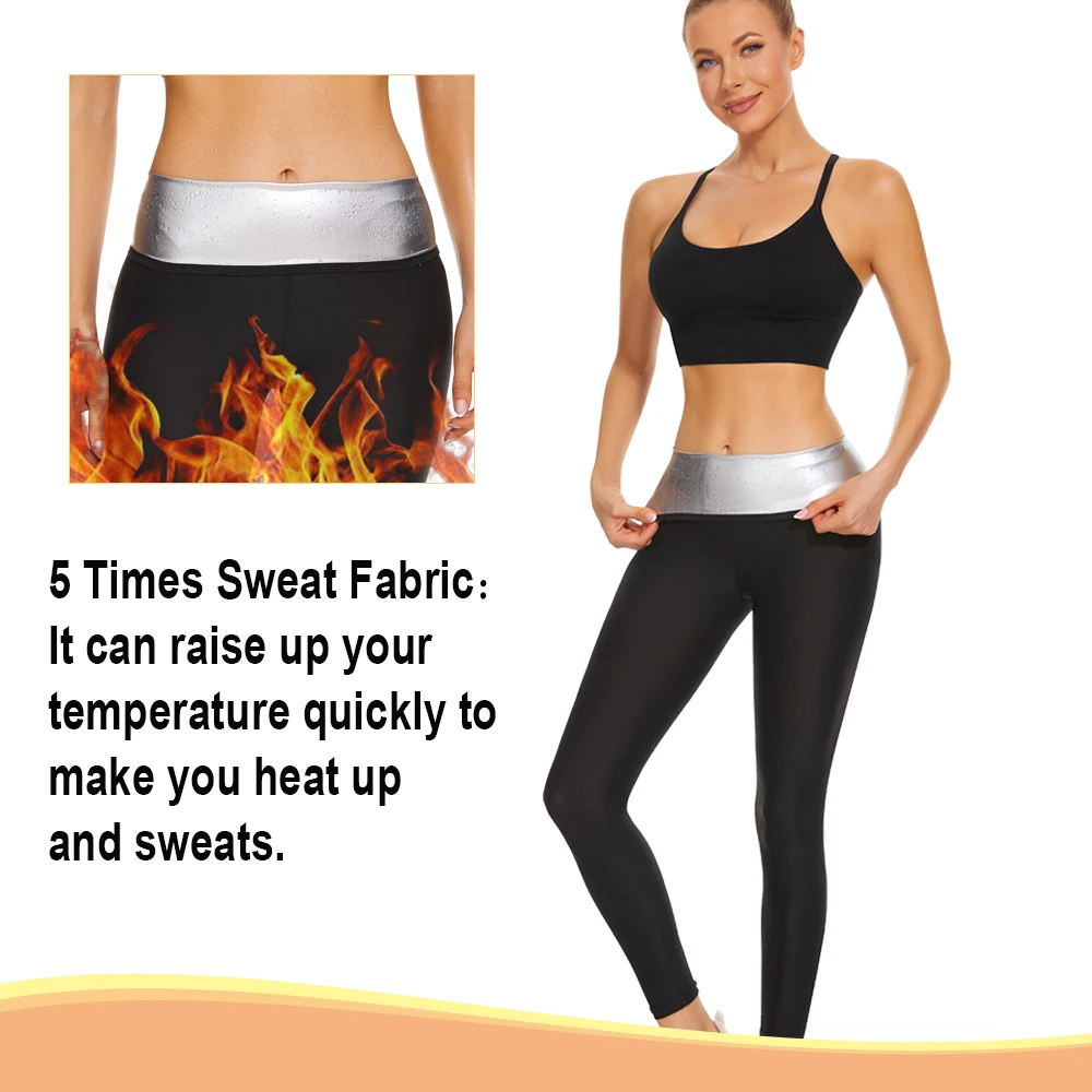 Tank top leggings for women fat burner slimming hot sweat shirt leggings workout weight thumb200