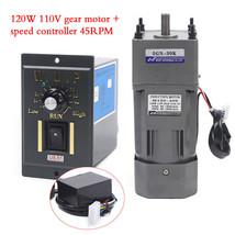 120W Ac 110V Gear Motor Electric Motor+Variable Speed Controller 30K 45R... - $168.99