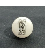 Vintage Rolls Royce Knives 1&quot; White Glass Marble - $12.87
