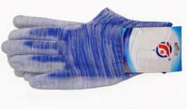 Polyurethane Coated Knit Fabric Work Gardening Gloves Blue Women Size Large Lot - £1.16 GBP+