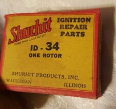 Vintage Auto Shurhit ID-34 Rotor Part Ignition Repair Parts Distributor ... - $10.78