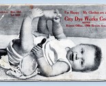 Adorable Baby Advertising City Dye Works Seattle WA Blank Back UNP Postc... - $18.66