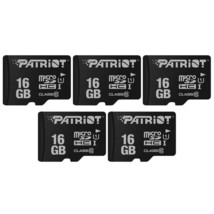 Patriot LX Series Micro SD Flash Memory Card 16GB - 5 Pack - £22.01 GBP